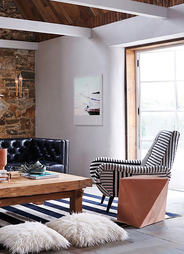 striped chair modern apartment