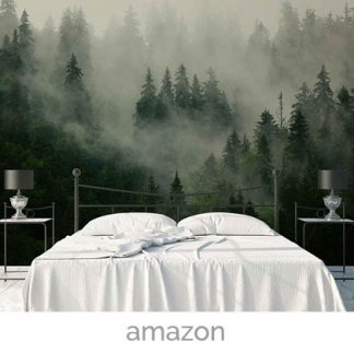 wallpaper forest mist