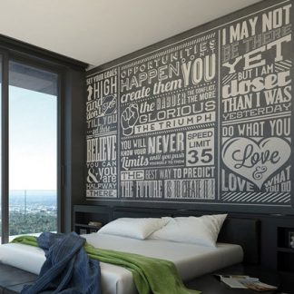 wallpaper mural chalk quotes