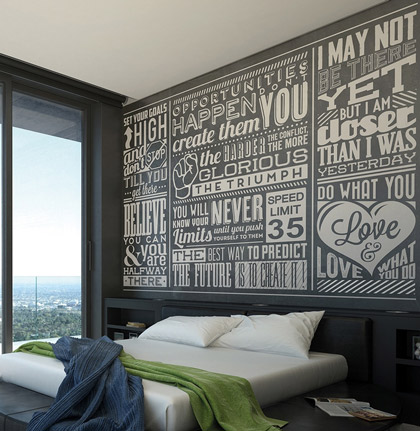 wallpaper mural chalk quotes